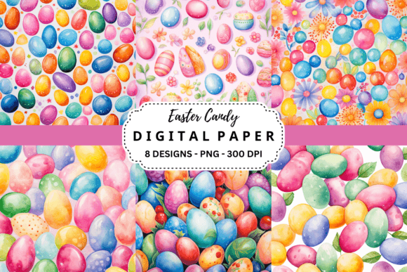 8 High-Quality Easter Candy Backgrounds for Designers