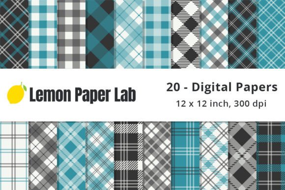 Blue and Black Plaid Digital Backgrounds: A Designer's Guide