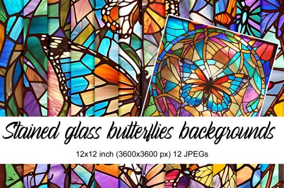 Discover the Artistic Appeal of Stained Glass Butterflies Backgrounds