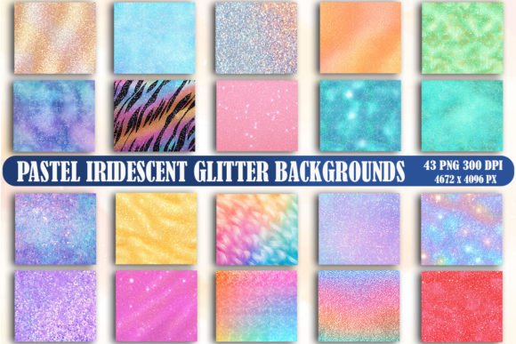 Elevate Your Projects with Pastel Iridescent Glitter Backgrounds