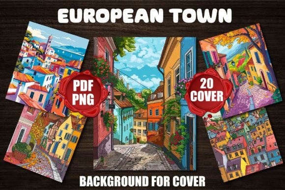European Town Backgrounds for Captivating Covers