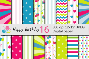 Happy Birthday Digital Papers: Vibrant Backgrounds for Every Project