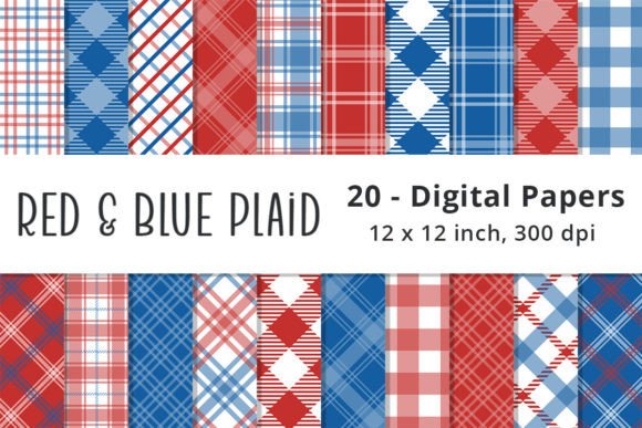 Red, White, and Blue Plaid Backgrounds: A Designer's Go-To Asset