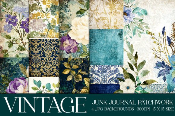 Timeless Textures: Vintage Quilt Style Backgrounds, S20