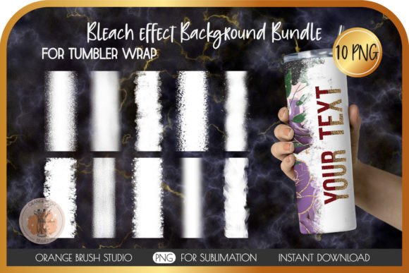 Tumbler Bleach Effect Backgrounds Bundle for Skinny Tumbler Wraps