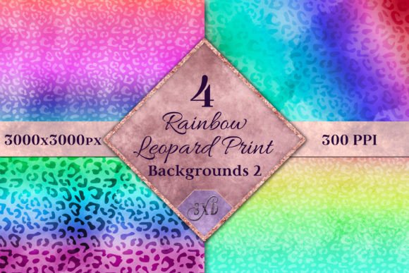 Unleashing Vibrant Energy with Rainbow Leopard Print Backgrounds 2