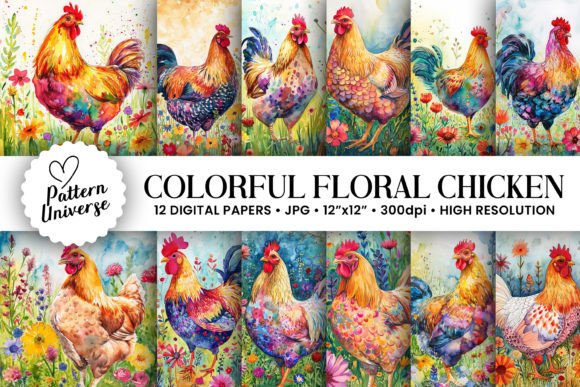 Watercolor Floral Chicken Backgrounds: A Creative Toolkit